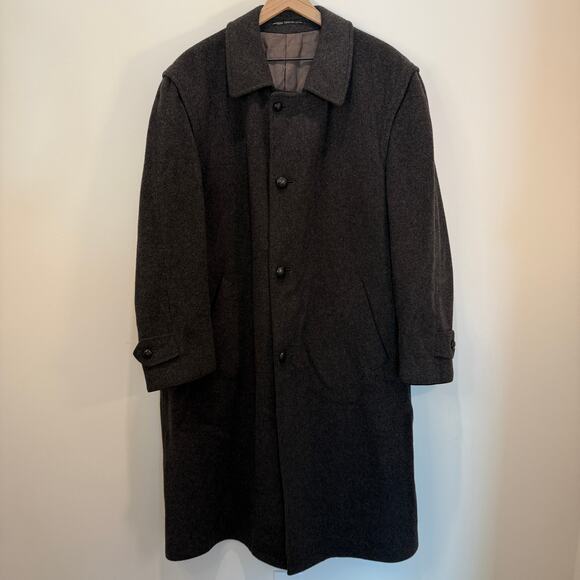 VTG Steinbock Original Coat Men's Loden Coat Wool Alpaca Grey Charcoal Vintage - Picture 1 of 16